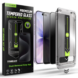 [Pachet 2x] Folie iPhone 17 Techsuit TitanGlass FullCover, privacy