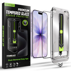 Folie iPhone 17 Techsuit TitanGlass FullCover, negru