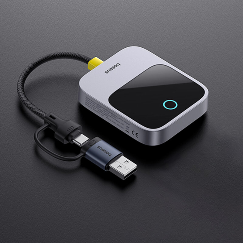 Adaptor wireless CarPlay pentru iPhone Baseus Safe Journey, gri