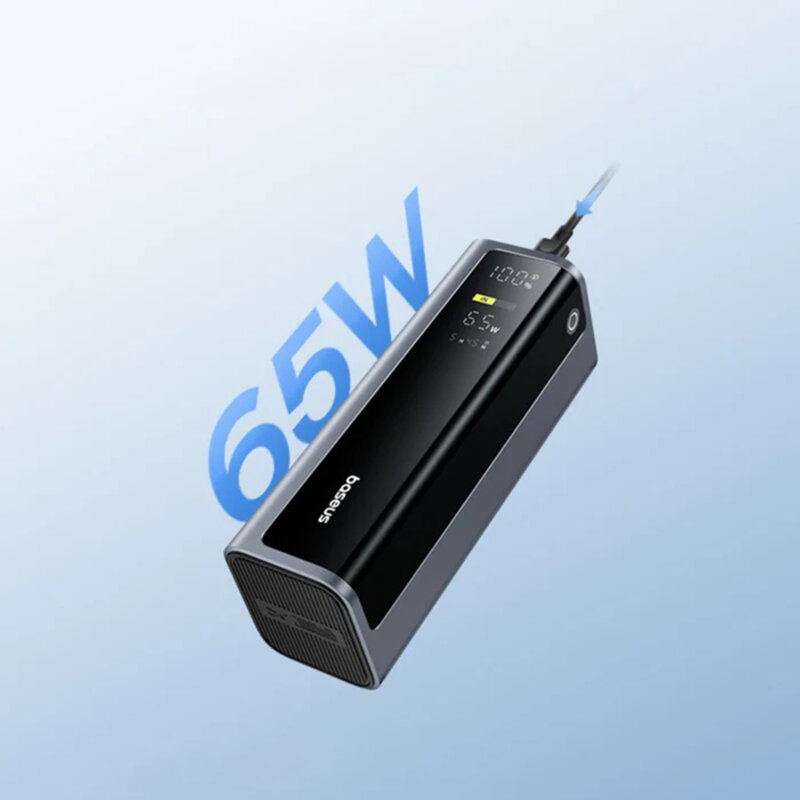 Baterie externa 20800mAh cu cablu PD100W Baseus EnerGeek GP12, gri