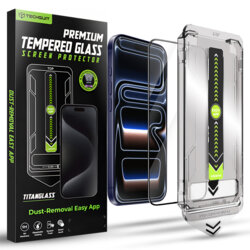 Folie iPhone 17 Pro Techsuit TitanGlass FullCover, negru