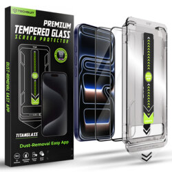 [Pachet 2x] Folie iPhone 17 Pro Techsuit TitanGlass FullCover, negru