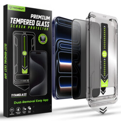 Folie iPhone 17 Pro Techsuit TitanGlass FullCover, privacy