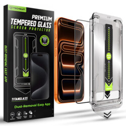 Folie iPhone 17 Pro Max Techsuit TitanGlass FullCover, negru