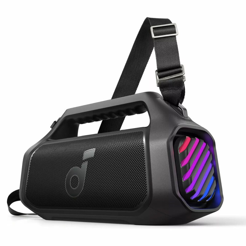 Boxa portabila 140W cu bass, RGB Anker SoundCore Boom 2 Plus, negru