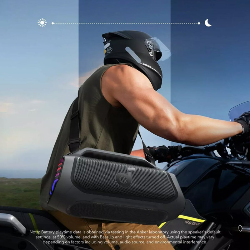 Boxa portabila 140W cu bass, RGB Anker SoundCore Boom 2 Plus, negru