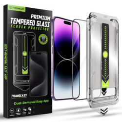 Folie iPhone 14 Pro Max Techsuit TitanGlass FullCover, negru