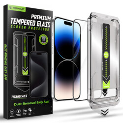 Folie iPhone 14 Pro Techsuit TitanGlass FullCover, negru