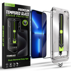 Folie iPhone 13 Pro Max Techsuit TitanGlass FullCover, negru