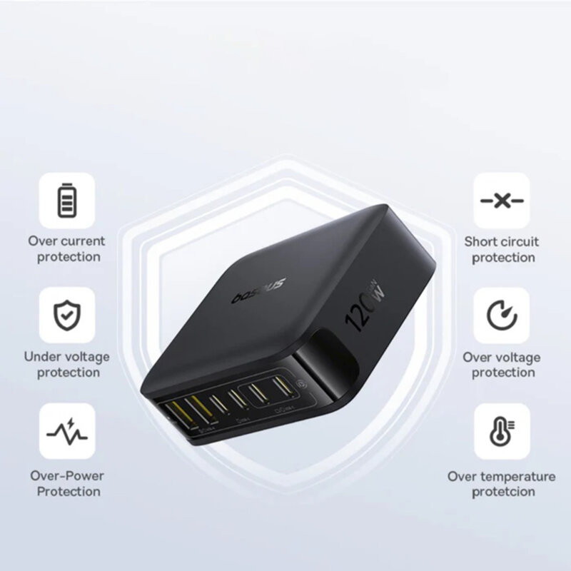 Incarcator priza cu 6 porturi, 120W, Baseus EnerFill FH21, E0120T00