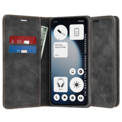 Husa piele Nothing Phone (3a) Lite Techsuit Confy Cover, negru