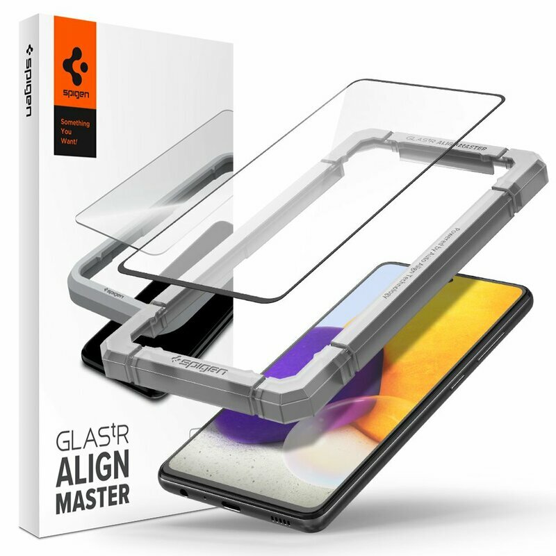 Folie Sticla Samsung Galaxy A52s 5G Spigen Glas.t R Align Master, negru