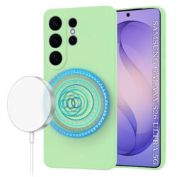 Husa silicon Samsung Galaxy S26 Ultra Techsuit SoftFlex MagSafe, verde deschis