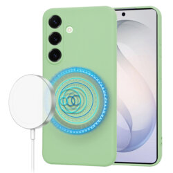 Husa silicon Samsung Galaxy S26 Plus Techsuit SoftFlex MagSafe, verde deschis