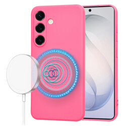 Husa silicon Samsung Galaxy S26 Plus Techsuit SoftFlex MagSafe, fucsia