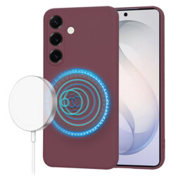 Husa silicon Samsung Galaxy S26 Plus Techsuit SoftFlex MagSafe, bordo
