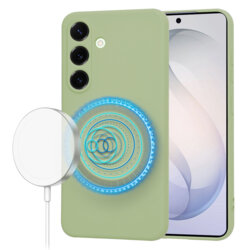 Husa silicon Samsung Galaxy S26 Plus Techsuit SoftFlex MagSafe, verde