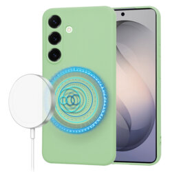 Husa silicon Samsung Galaxy S26 Techsuit SoftFlex MagSafe, verde deschis