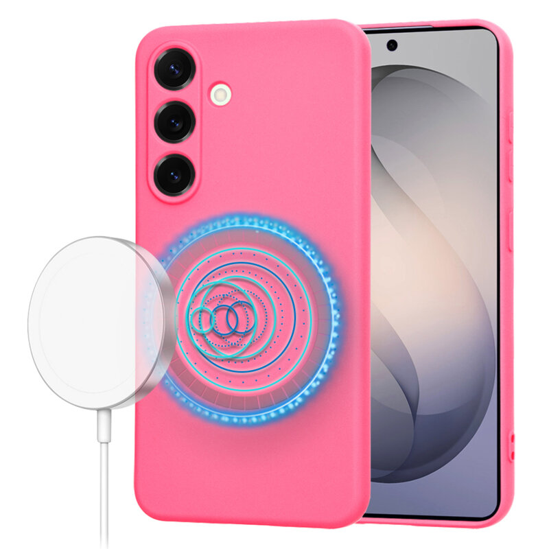 Husa silicon Samsung Galaxy S26 Techsuit SoftFlex MagSafe, fucsia
