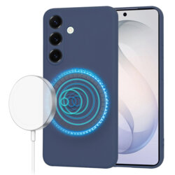 Husa silicon Samsung Galaxy S26 Plus Techsuit SoftFlex MagSafe, bleumarin