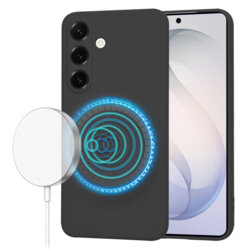 Husa silicon Samsung Galaxy S26 Plus Techsuit SoftFlex MagSafe, negru