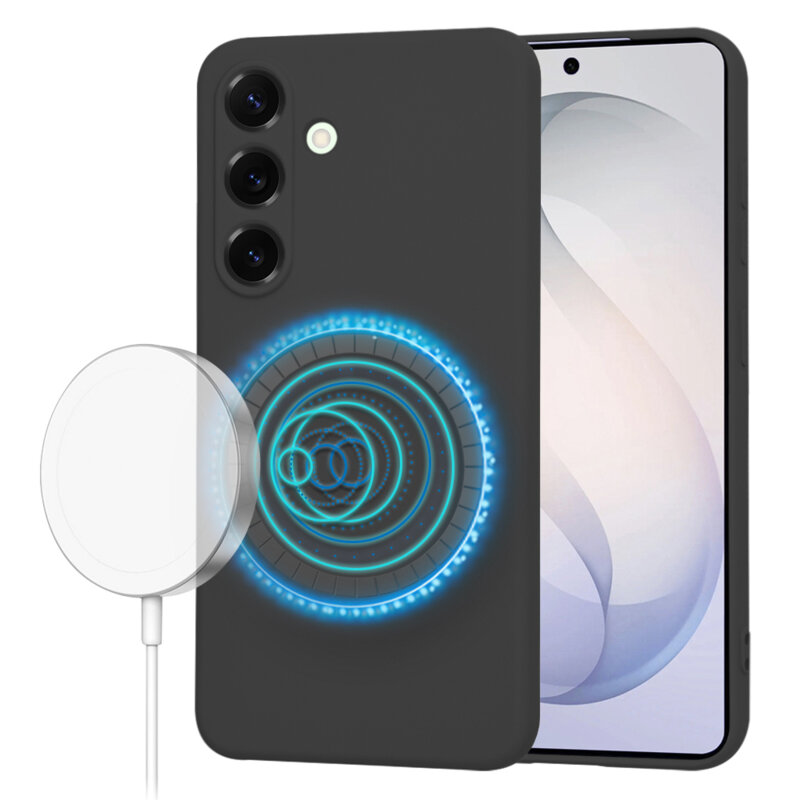 Husa silicon Samsung Galaxy S26 Plus Techsuit SoftFlex MagSafe, negru