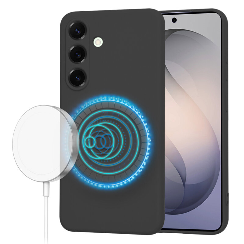 Husa silicon Samsung Galaxy S26 Techsuit SoftFlex MagSafe, negru