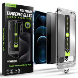 Folie iPhone 12 Pro Max Techsuit TitanGlass FullCover, privacy