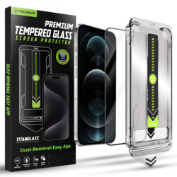 Folie iPhone 12 Techsuit TitanGlass FullCover, negru
