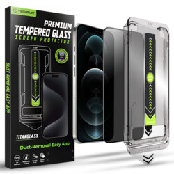 Folie iPhone 12 Techsuit TitanGlass FullCover, privacy