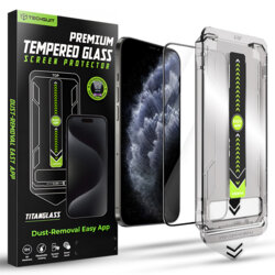 Folie iPhone X, iPhone 10 Techsuit TitanGlass FullCover, negru