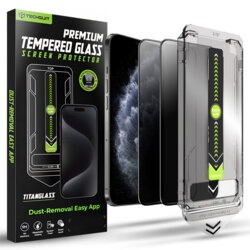 [Pachet 2x] Folie iPhone X, iPhone 10 Techsuit TitanGlass FullCover, privacy
