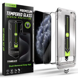 [Pachet 2x] Folie iPhone 11 Pro Techsuit TitanGlass FullCover, negru