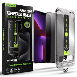 Folie iPhone 13 Pro Techsuit TitanGlass FullCover, privacy