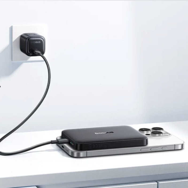 Baterie externa magnetica 10.000mAh, Baseus EnerFill FM12, E0028500