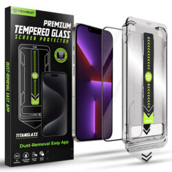 Folie iPhone 13 Pro Techsuit TitanGlass FullCover, negru