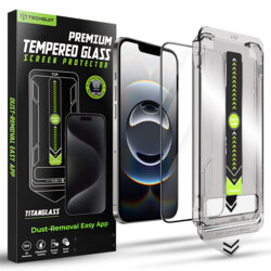 Folie iPhone 16e Techsuit TitanGlass FullCover, negru
