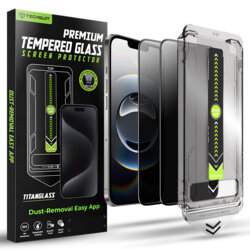 [Pachet 2x] Folie iPhone 16e Techsuit TitanGlass FullCover, privacy