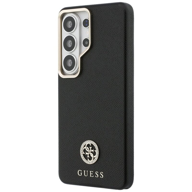 Husa originala Guess Samsung Galaxy S26 Ultra Rhinestone Round Logo MagSafe, negru, GUHMS26LPGCRMDEK