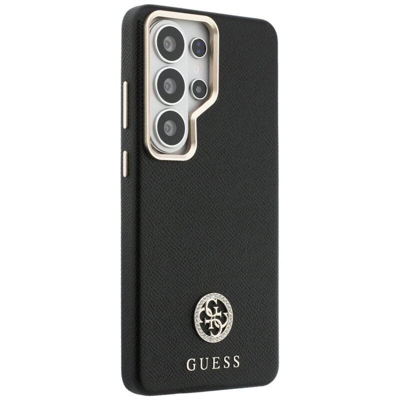 Husa originala Guess Samsung Galaxy S26 Ultra Rhinestone Round Logo MagSafe, negru, GUHMS26LPGCRMDEK