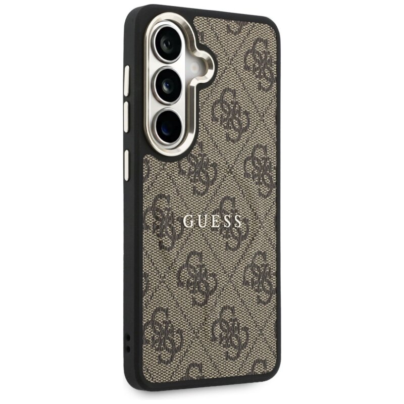 Husa originala Guess Samsung Galaxy S26  4G Embossed Ring MagSafe, maro, GUHMS26SP4MSEGCW