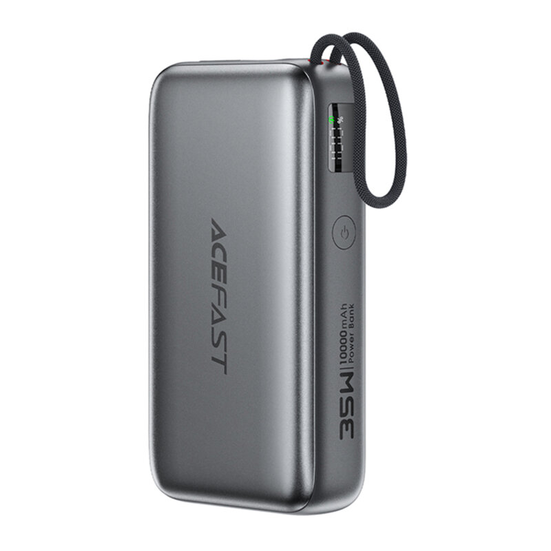 Power bank cu cablu telescopic 35W Acefast M32, 10000mAh, gri