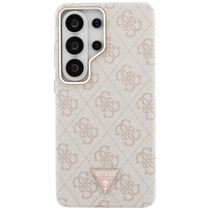 Husa originala Guess Samsung Galaxy S26 Ultra 4G Triangle Logo MagSafe, roz, GUHMS26LP4GTDGMP