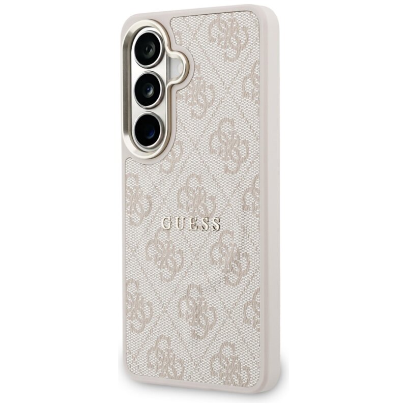 Husa Guess Samsung Galaxy S26 Plus 4G Embossed Ring MagSafe, roz, GUHMS26MP4MSEGCP