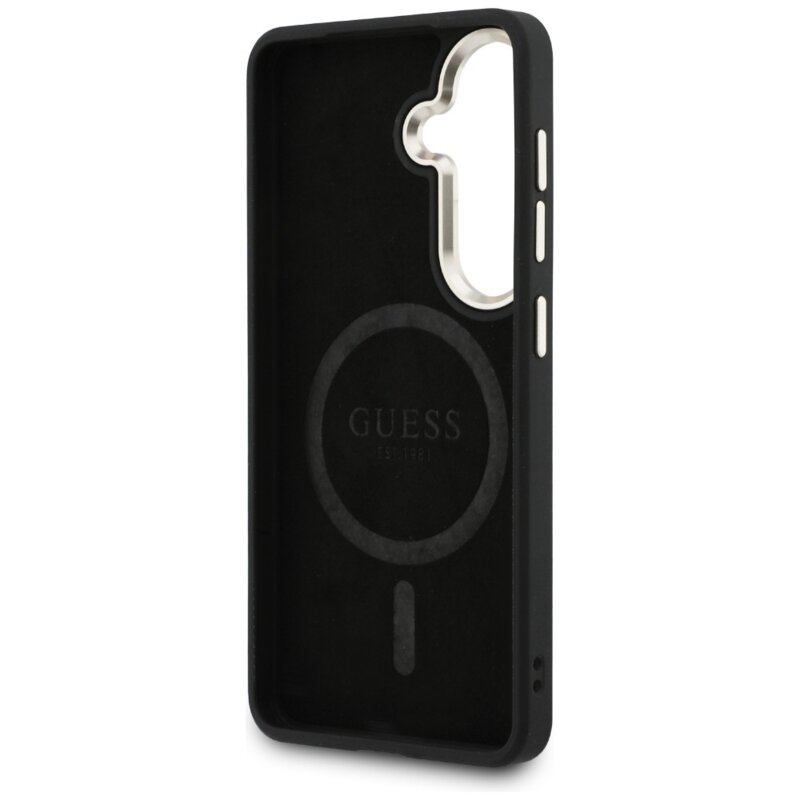 Husa Guess Samsung Galaxy S26 Plus 4G Embossed Ring MagSafe, negru, GUHMS26MP4MSEGCK