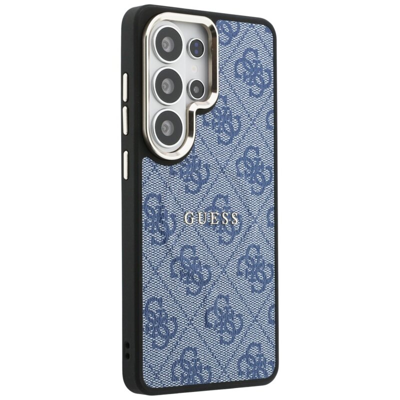 Husa Guess Samsung Galaxy S26 Ultra 4G Embossed Ring MagSafe, albastru, GUHMS26LP4MSEGCB