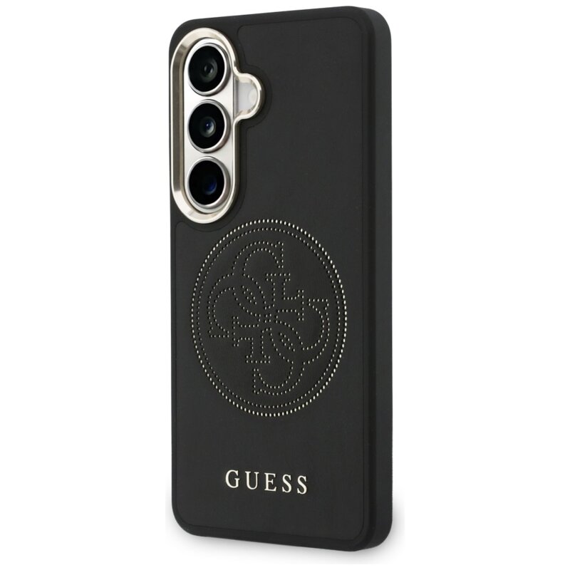 Husa Samsung Galaxy S26 Guess Perforated Logo MagSafe, negru, GUHMS26S5PG4SRGK