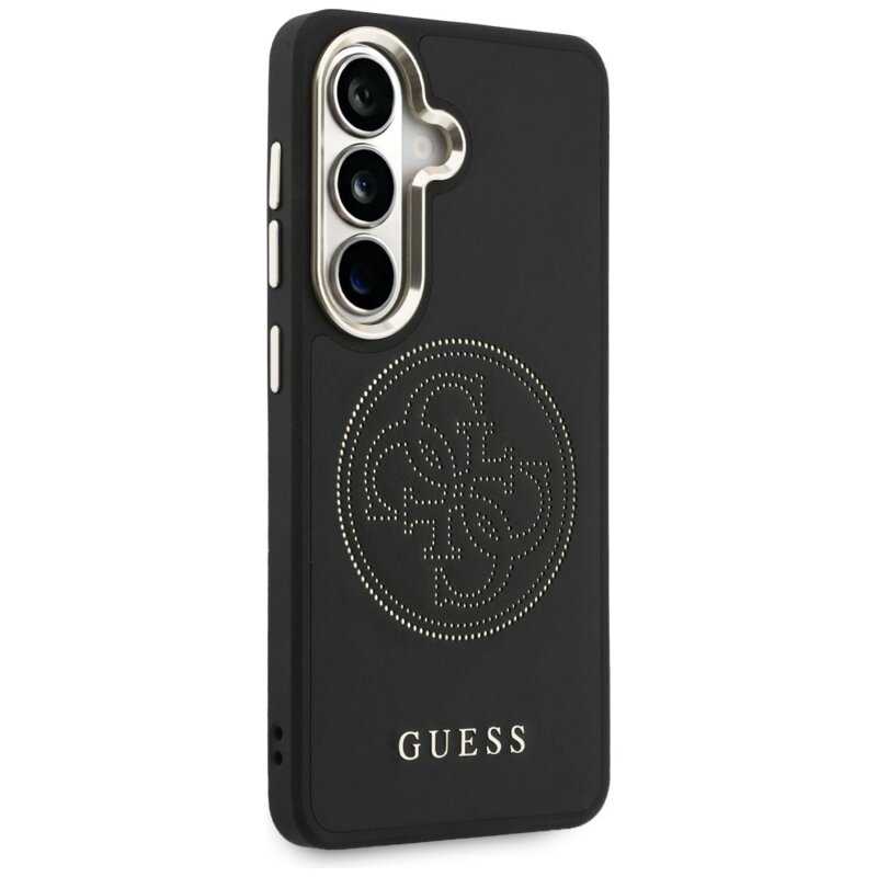 Husa Samsung Galaxy S26 Guess Perforated Logo MagSafe, negru, GUHMS26S5PG4SRGK