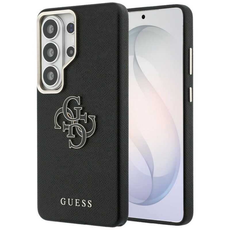 Husa Samsung Galaxy S26 Ultra Guess Grained Big 4G Metal Logo, negru, GUHCS26L5PS4RGGK