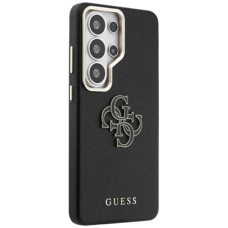 Husa Samsung Galaxy S26 Ultra Guess Grained Big 4G Metal Logo, negru, GUHCS26L5PS4RGGK